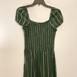 Abercrombie & Fitch Green Stripe Jumpsuit